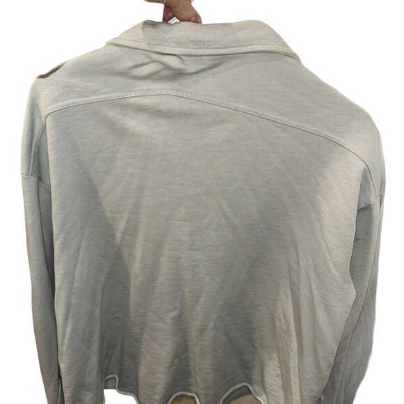 Leallo Italy light gray double placard shacket top XS - Picture 4 of 4
